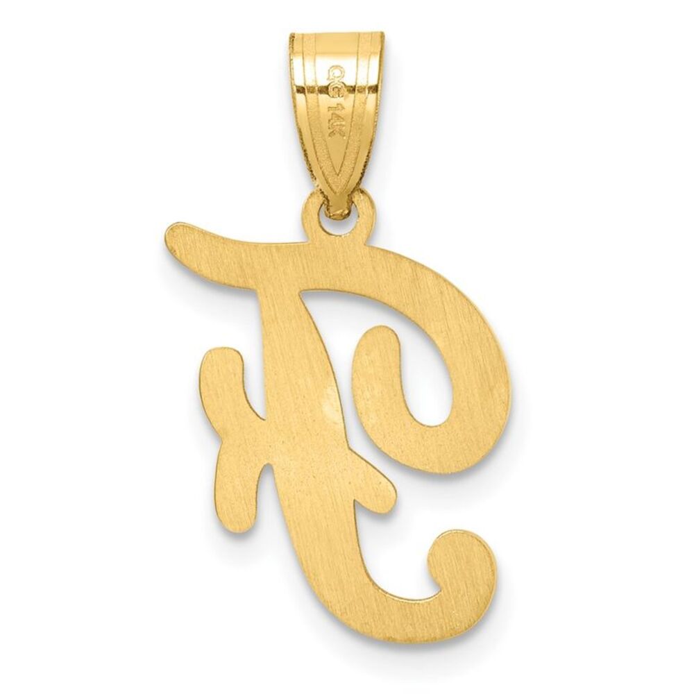 Kazi Luxury 14k Yellow Gold Script Letter F Initi… - image 3